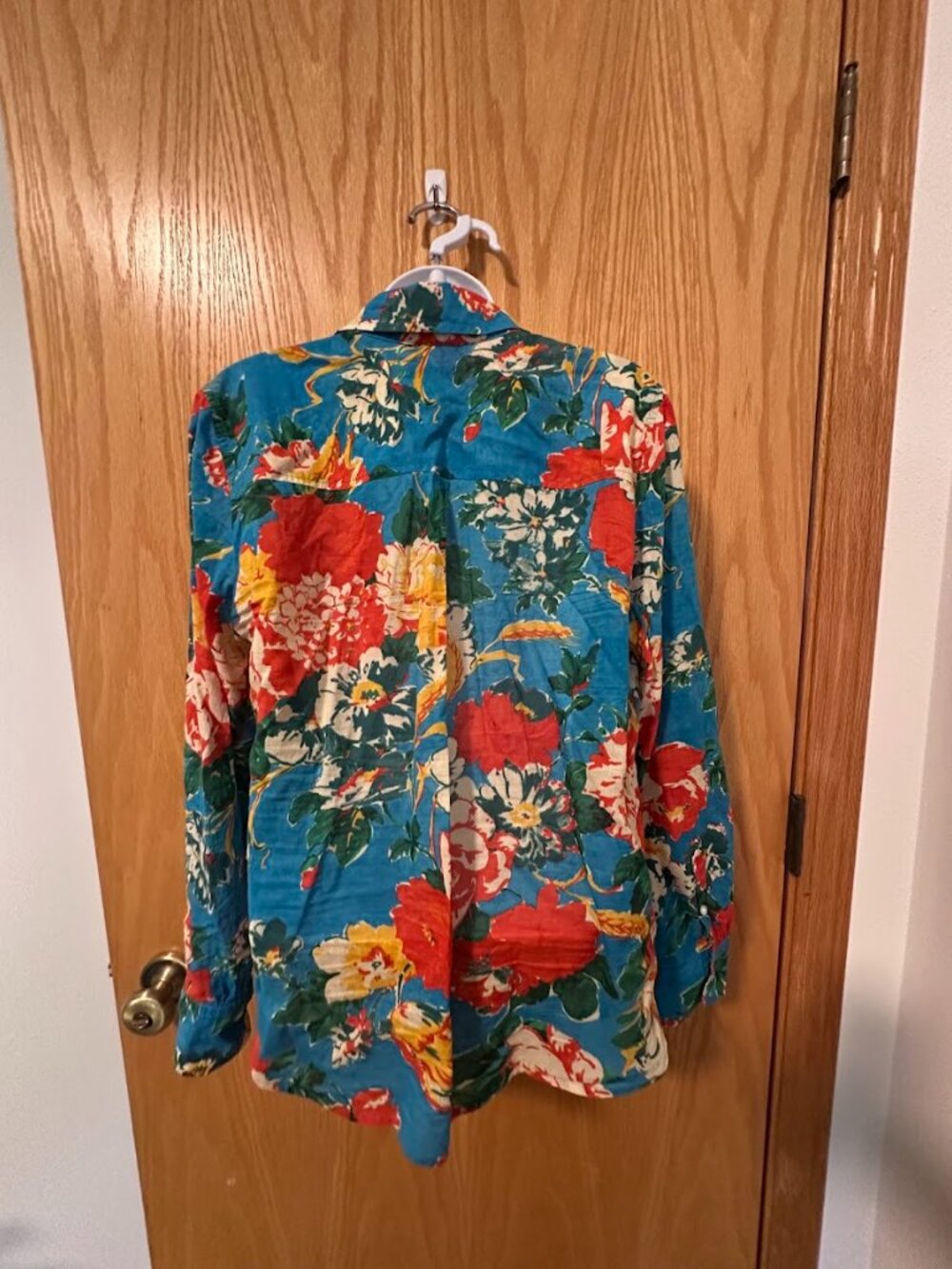 J. Crew Classic Ratti Bahama Cotton Floral Print Popover Shirt Size 10 - Picture 2 of 7